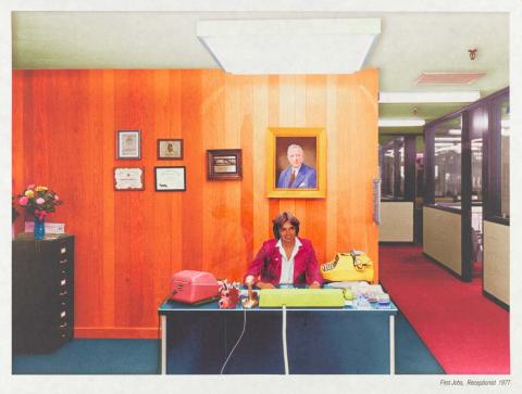 Artwork First jobs, receptionist 1977 (from 'First jobs' series) this artwork made of Archival pigments