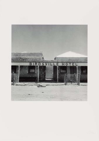 Artwork (Birdsville Hotel) (from 'Drought photographs' series) this artwork made of Archival inkjet print on paper, created in 1952-01-01