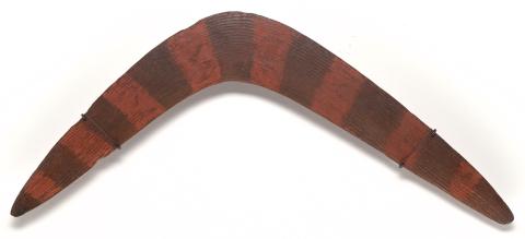 Artwork Boomerang this artwork made of Carved wood with natural pigments