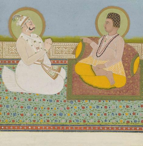 Artwork Maharaja of Kishangarh this artwork made of Opaque watercolour with gold on paper