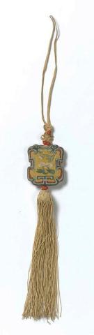Artwork Tassel for the Imperial court this artwork made of Silk, embroidery, kesi weave, created in 1740-01-01