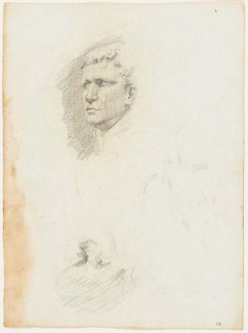 Artwork Caesar drawn from the cast, Art School this artwork made of Pencil on paper, created in 1915-01-01