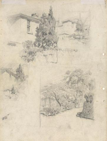 Artwork West end of Cowlishaw’s; Cowlishaw’s drive this artwork made of Pencil on sketch paper, created in 1916-01-01