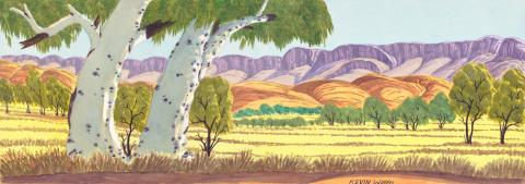 Artwork Bloods Range - Docker River this artwork made of Watercolour on paper, created in 2008-01-01