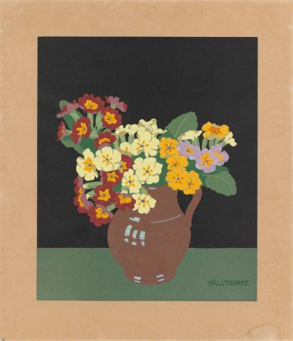 Artwork Polyanthus this artwork made of Colour woodcut on card, created in 1920-01-01