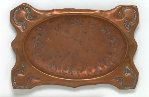Artwork Pin tray this artwork made of Copper repoussé, created in 1910-01-01