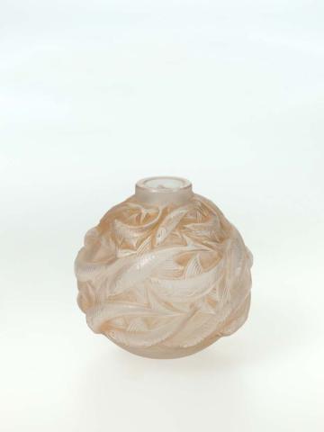 Artwork Oleron vase this artwork made of Mould blown frosted and clear glass with sepia patina