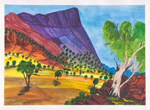 Artwork Mt Gillen, NT this artwork made of Watercolour on paper, created in 2016-01-01