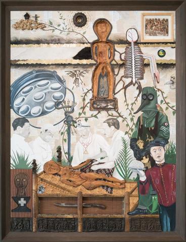 Artwork Revisiting his Ego's grave (a conversation with Roberto Villanueva) this artwork made of Mixed media
