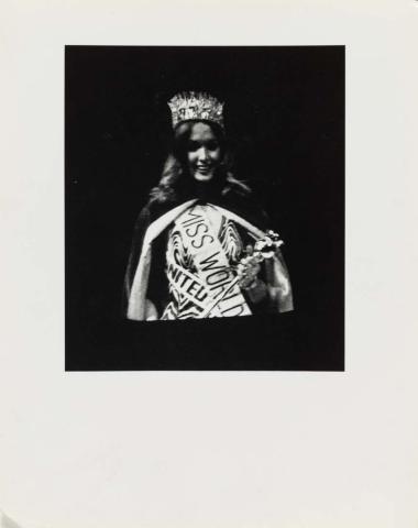 Artwork Miss World Televised 1 this artwork made of Vintage gelatin silver photograph, created in 1974-01-01