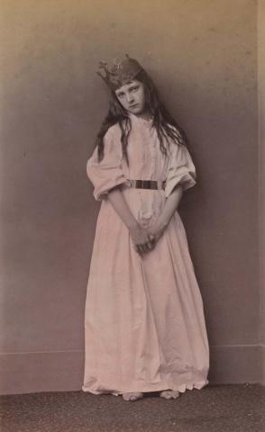Artwork Xie Kitchin, Captive Princess, 26 June 1875 this artwork made of Hand-tinted albumen photograph from wet plate negative on paper, created in 1875-01-01