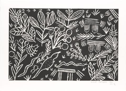 Artwork Untitled [no. 8] (from ‘Utopia Suite’ portfolio) this artwork made of Woodcut on paper, created in 1990-01-01