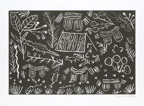 Artwork Untitled [no. 39] (from ‘Utopia Suite’ portfolio) this artwork made of Woodcut on paper, created in 1990-01-01
