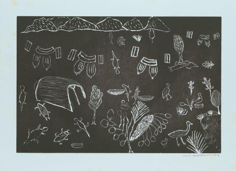 Artwork Untitled [no. 66] (from ‘Utopia Suite’ portfolio) this artwork made of Woodcut on paper, created in 1990-01-01