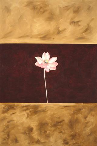 Artwork Sacred lotus lily II this artwork made of Oil on linen, created in 2003-01-01