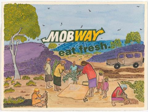 Artwork MOBWAY this artwork made of Watercolour on paper, created in 2020-01-01