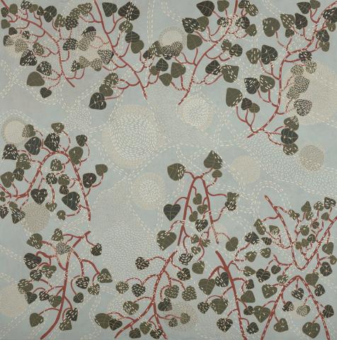 Artwork Mili and yunga this artwork made of Dry and earth and pigment on linen, created in 2022-01-01