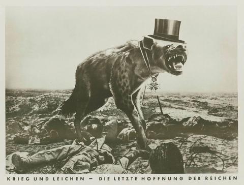 Artwork Krieg und leichen - die letzte hoffnung der reichen (War and corpses - last hope of the rich) this artwork made of Photo-lithograph on paper, created in 1932-01-01