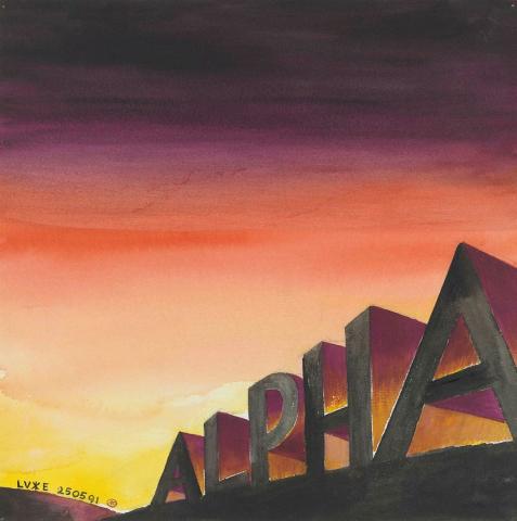 Artwork Alpha this artwork made of Watercolour on paper, created in 1991-01-01