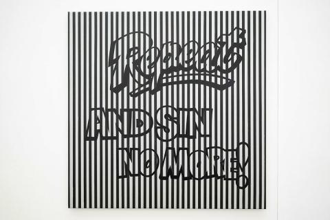 Artwork Repeat and sin no more this artwork made of Synthetic polymer paint on canvas