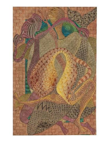 Artwork The legend of the Raki Raki reefs this artwork made of Oil on canvas