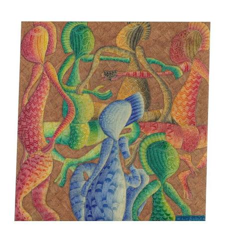 Artwork Lalagi ni gagala (the invincible wall) this artwork made of Oil on canvas