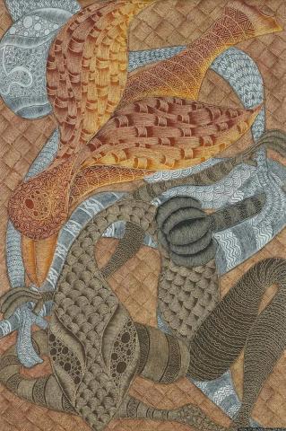 Artwork The legend of the birds of Nacilau this artwork made of Oil on canvas