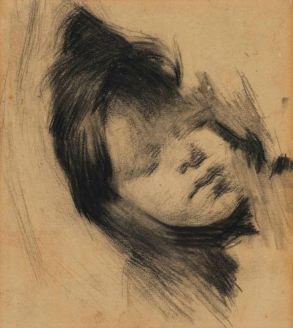 Artwork The artist's daughter (Ida) this artwork made of Charcoal and wash on cream wove paper, created in 1910-01-01