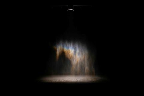 Artwork Beauty this artwork made of Spotlight, water, nozzles, hose, pump, created in 1993-01-01