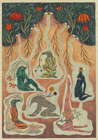 Artwork Regolith this artwork made of Gouache, watercolour and ink on paper, created in 2023-01-01