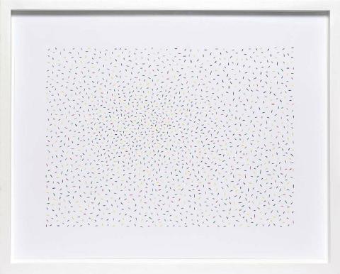 Artwork Needle eyes this artwork made of Synthetic polymer paint with glue on cardboard, created in 2008-01-01