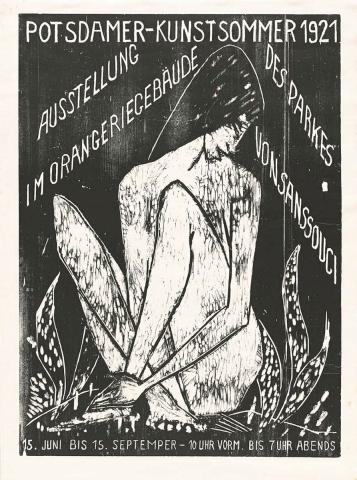 Artwork Poster for the Potsdamer Kunstsommer (Potsdam Art Summer) 1921 this artwork made of Woodblock print on paper, created in 1921-01-01