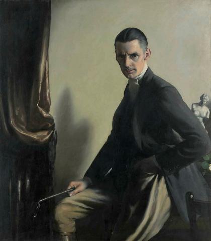 Artwork Self portrait this artwork made of Oil on canvas, created in 1936-01-01