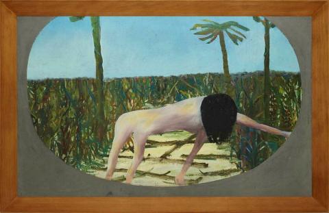 Artwork Mrs Fraser this artwork made of Ripolin enamel on hardboard, created in 1947-01-01