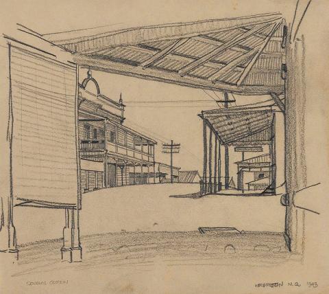 Artwork Herberton, North Queensland this artwork made of Pencil on paper, created in 1943-01-01