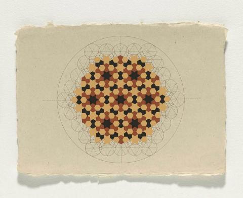 Artwork Study Drawing 1 (from 'Standing by the ruins' series) this artwork made of Gouache and walnut ink on handmade cotton paper