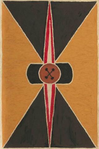 Artwork Kuman Kura #1 (from 'Garpa / Ground Paintings' series) this artwork made of Organic material on paper, created in 2023-01-01