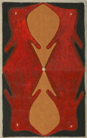 Artwork Kuman Nil Kap (from 'Garpa / Ground Paintings' series) this artwork made of Organic material on paper, created in 2023-01-01