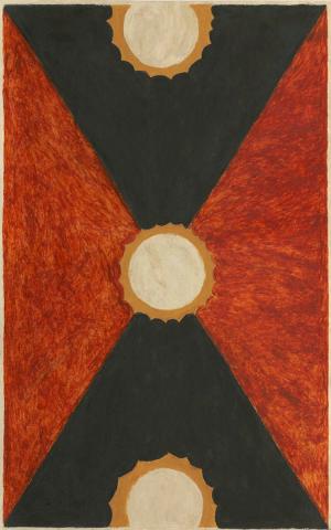 Artwork Kanjip (from 'Garpa / Ground Paintings' series) this artwork made of Organic material on paper, created in 2023-01-01