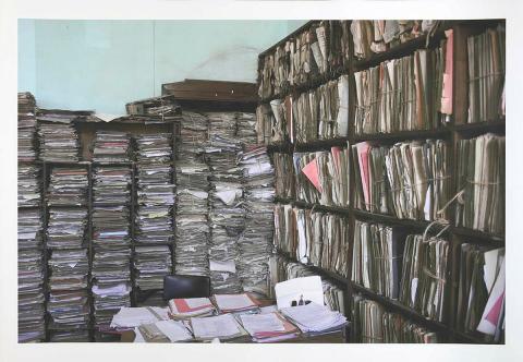 Artwork Court records, Lubumbashi, DR Congo (from 'Avenue Patrice Lumumba' series) this artwork made of Inkjet print (Epsom Ultracrhome HDR ink) on Hahnemühle Photo Rag 300gsm paper, created in 2007-01-01