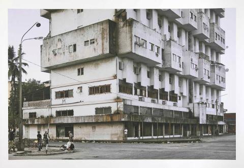 Artwork Apartment building, Beira, Mozambique (from 'Avenue Patrice Lumumba' series) this artwork made of Inkjet print (Epsom Ultracrhome HDR ink) on Hahnemühle Photo Rag 300gsm paper, created in 2008-01-01