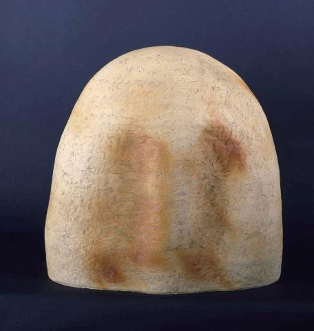 Artwork Sculpture: Leru I (from the Uluru II series) this artwork made of Stoneware, coil built and sprayed with red clay, created in 1979-01-01