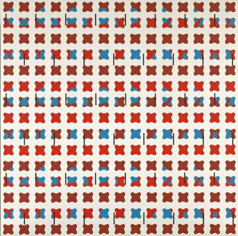 Artwork Canine capers VII this artwork made of Synthetic polymer paint on canvas, created in 1969-01-01