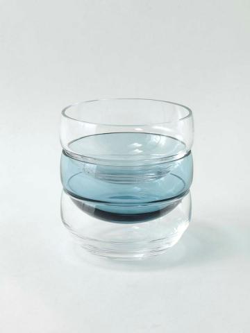 Artwork Caterpillar bowls this artwork made of Hot-worked clear and blue glass, created in 2009-01-01