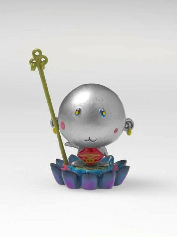 Artwork Machikado-kun / Heaven (from the 'SUPERFLAT MUSEUM' series by Takashi Murakami) this artwork made of Figurine (lacquer paint, PVC plastic, ABS plastic), pink cardboard box, leaflets, created in 2003-01-01