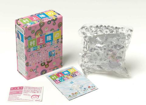 Artwork Rumble-kun in a jar / Opera Pink (from the 'SUPERFLAT MUSEUM' series by Takashi Murakami) this artwork made of Plastic figurine in pink cardboard box with leaflets, created in 2003-01-01