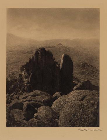 Artwork Cathedral Rocks, Mt. Buffalo this artwork made of Bromoil photograph