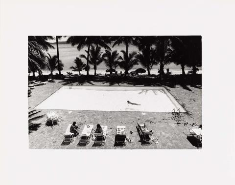 Artwork Swimming pool, Dunk Island, October 1978 (from 'Four and a half months in the North' series) this artwork made of Gelatin silver photograph on paper, created in 1978-01-01
