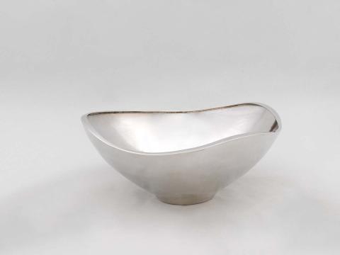 Artwork Bowl this artwork made of Silver raised freeform bowl in the Scandanavian taste