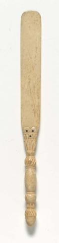 Artwork Paper knife this artwork made of Ivory, turned and carved with a corn finial, created in 1800-01-01